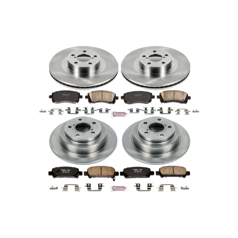 Power Stop KOE2371 Autospecialty - 1-Click Daily Driver Brake Kits (Front And Rear) for 2002-2003 Subaru Impreza product image
