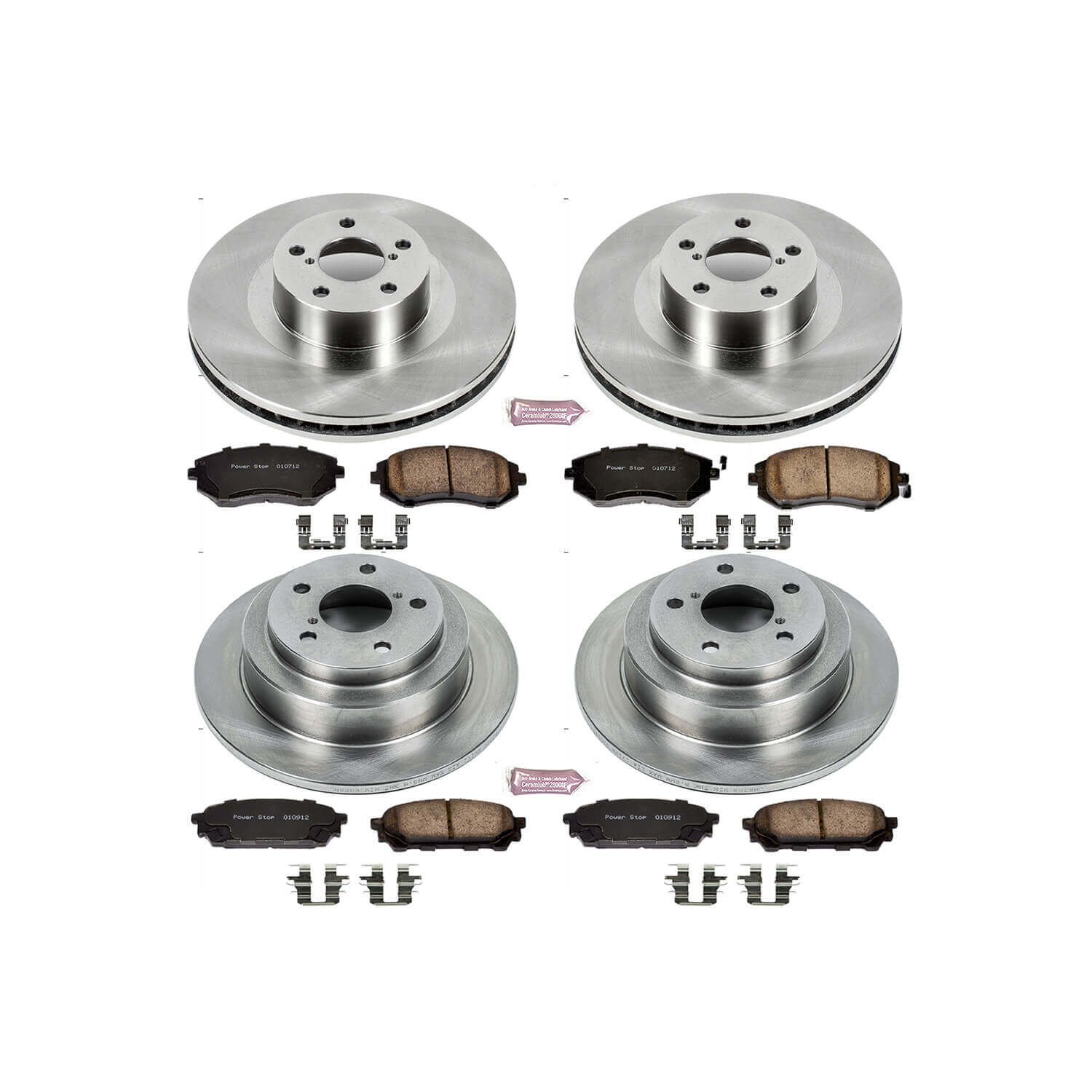 Power Stop KOE2376 Autospecialty - 1-Click Daily Driver Brake Kits (Front And Rear) for 2003-2008 Saab 9-2X product image
