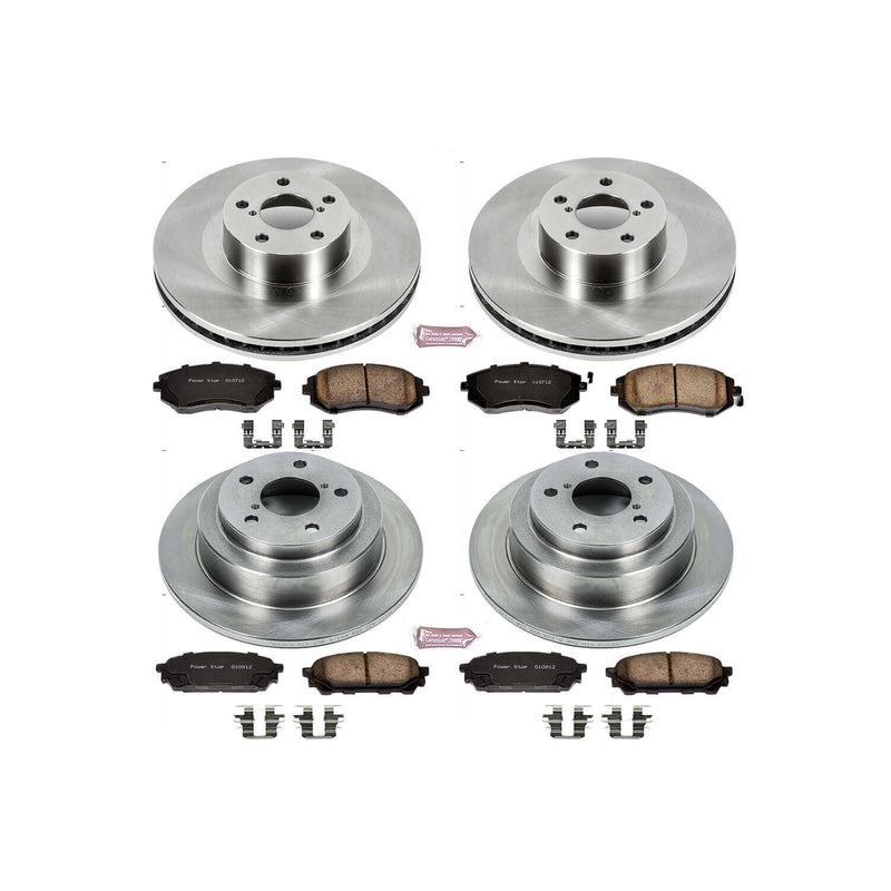 Power Stop KOE2376 Autospecialty - 1-Click Daily Driver Brake Kits (Front And Rear) for 2003-2008 Saab 9-2X product image