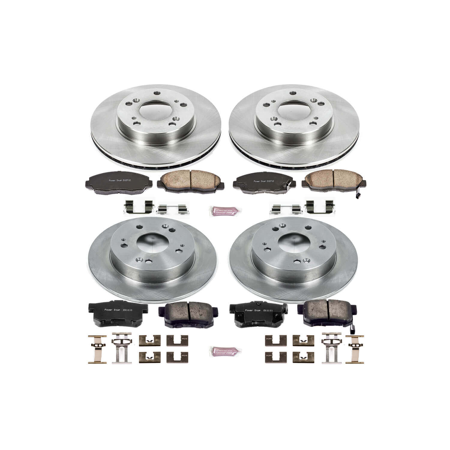 Power Stop KOE2385 Autospecialty - 1-Click Daily Driver Brake Kits (Front And Rear) for 2006-2011 Honda Civic product image