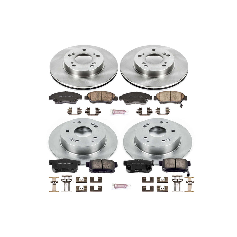 Power Stop KOE2387 Autospecialty - 1-Click Daily Driver Brake Kits (Front And Rear) for 2002-2006 Acura Rsx product image