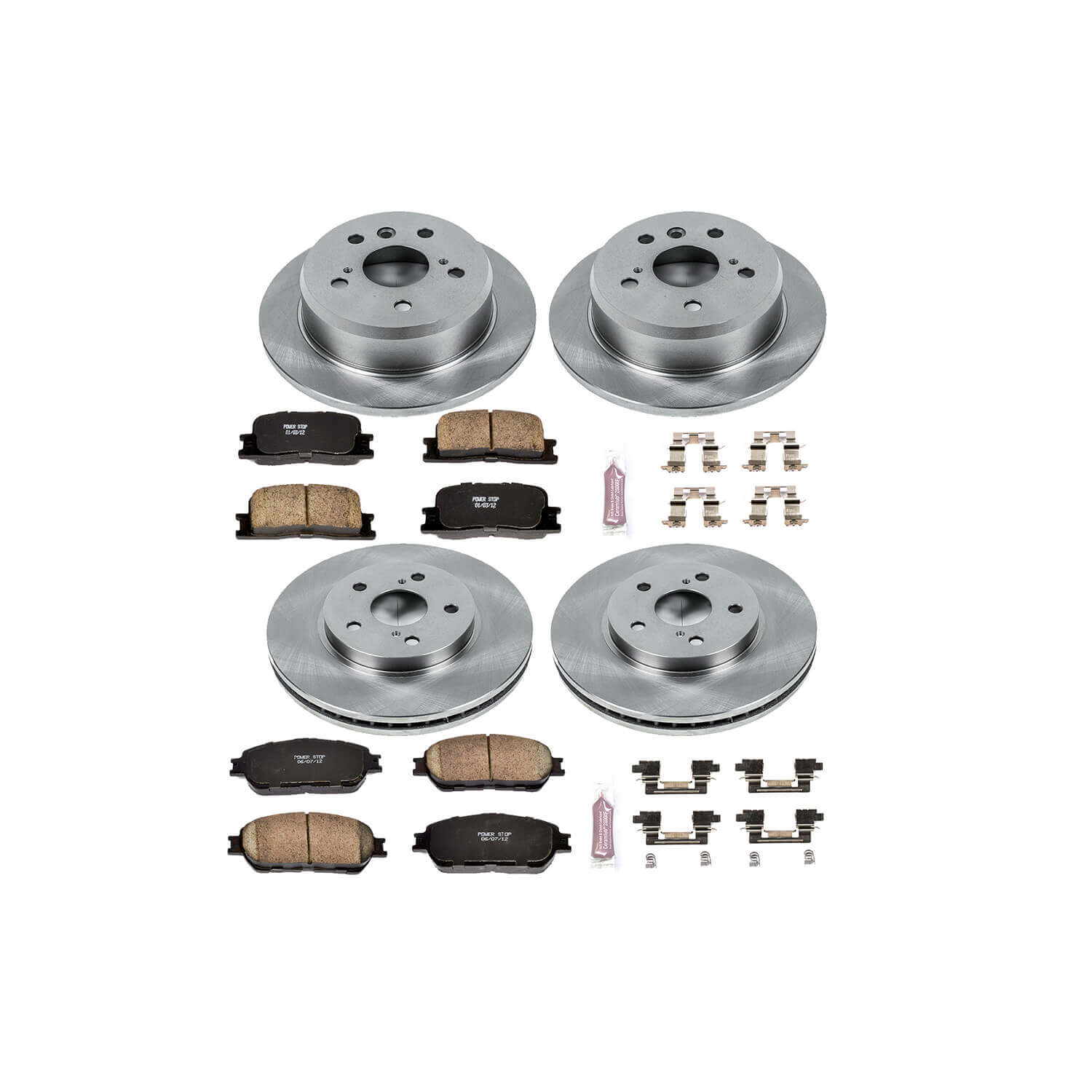 Power Stop KOE2413 Autospecialty - 1-Click Daily Driver Brake Kits (Front And Rear) for 2005-2006 Toyota Camry product image