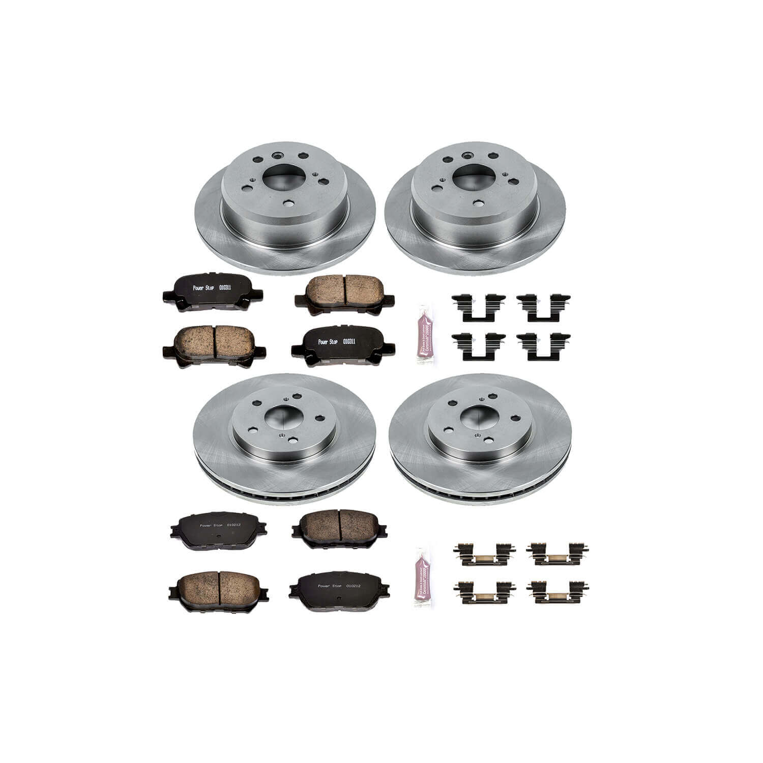 Power Stop KOE2415 Autospecialty - 1-Click Daily Driver Brake Kits (Front And Rear) for 2002-2004 Toyota Camry product image