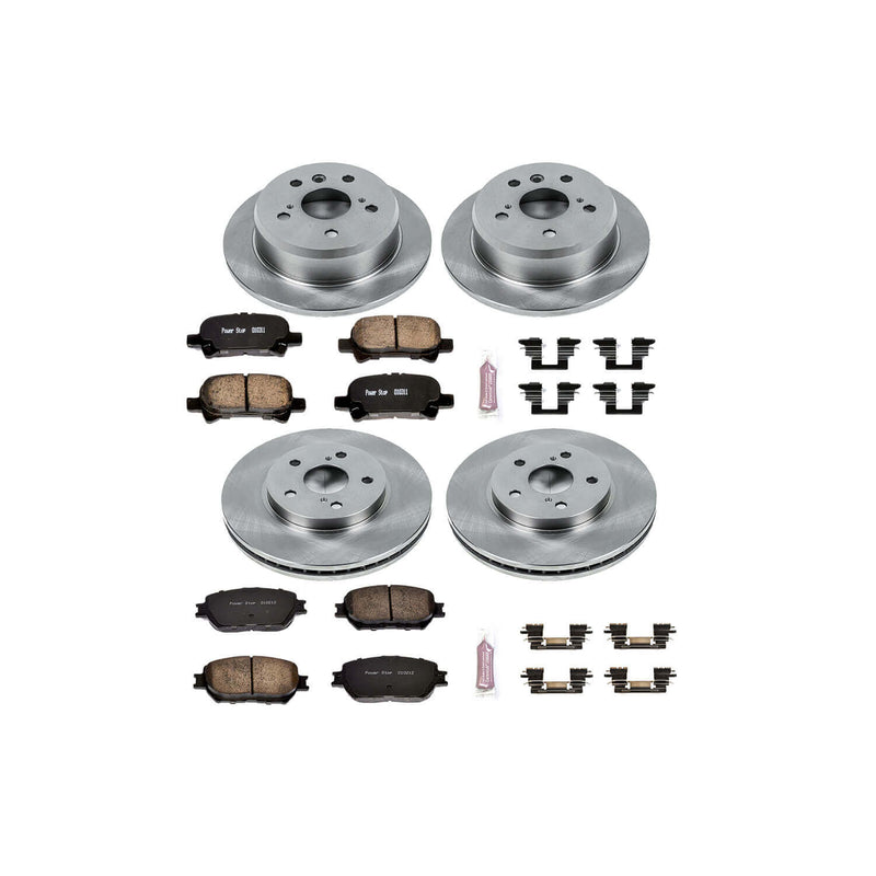 Power Stop KOE2415 Autospecialty - 1-Click Daily Driver Brake Kits (Front And Rear) for 2002-2004 Toyota Camry product image