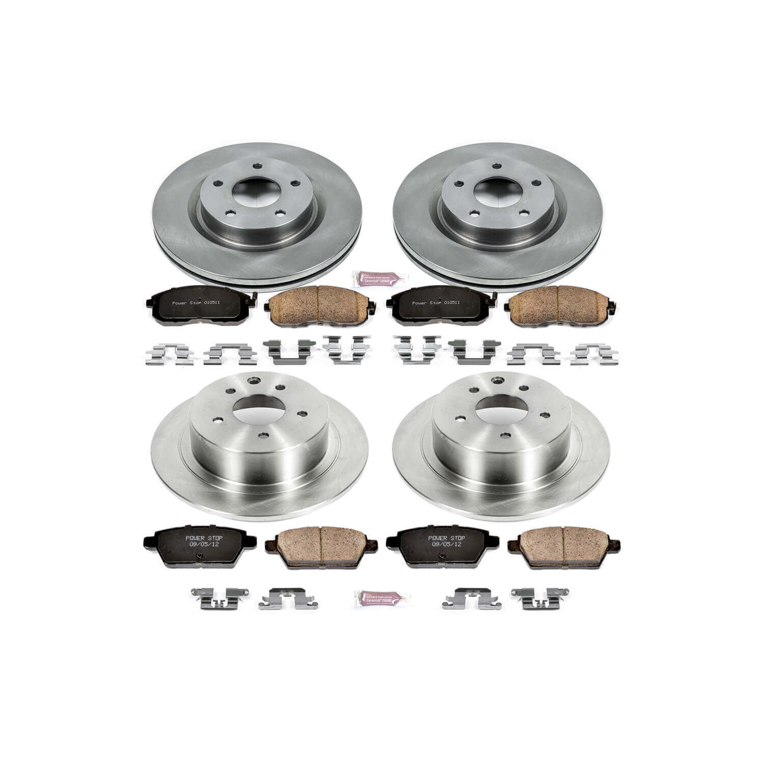 Power Stop KOE242 Autospecialty - 1-Click Daily Driver Brake Kits (Front And Rear) for 2010-2013 Nissan Altima product image