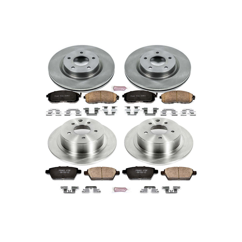 Power Stop KOE242 Autospecialty - 1-Click Daily Driver Brake Kits (Front And Rear) for 2010-2013 Nissan Altima product image