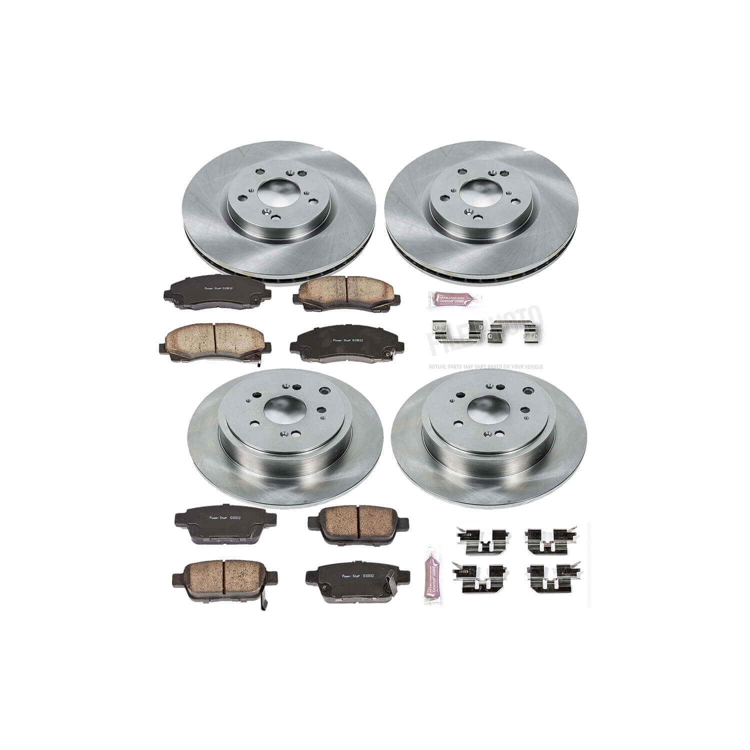 Power Stop KOE2430 Autospecialty - 1-Click Daily Driver Brake Kits (Front And Rear) for 2006-2011 Honda Ridgeline product image