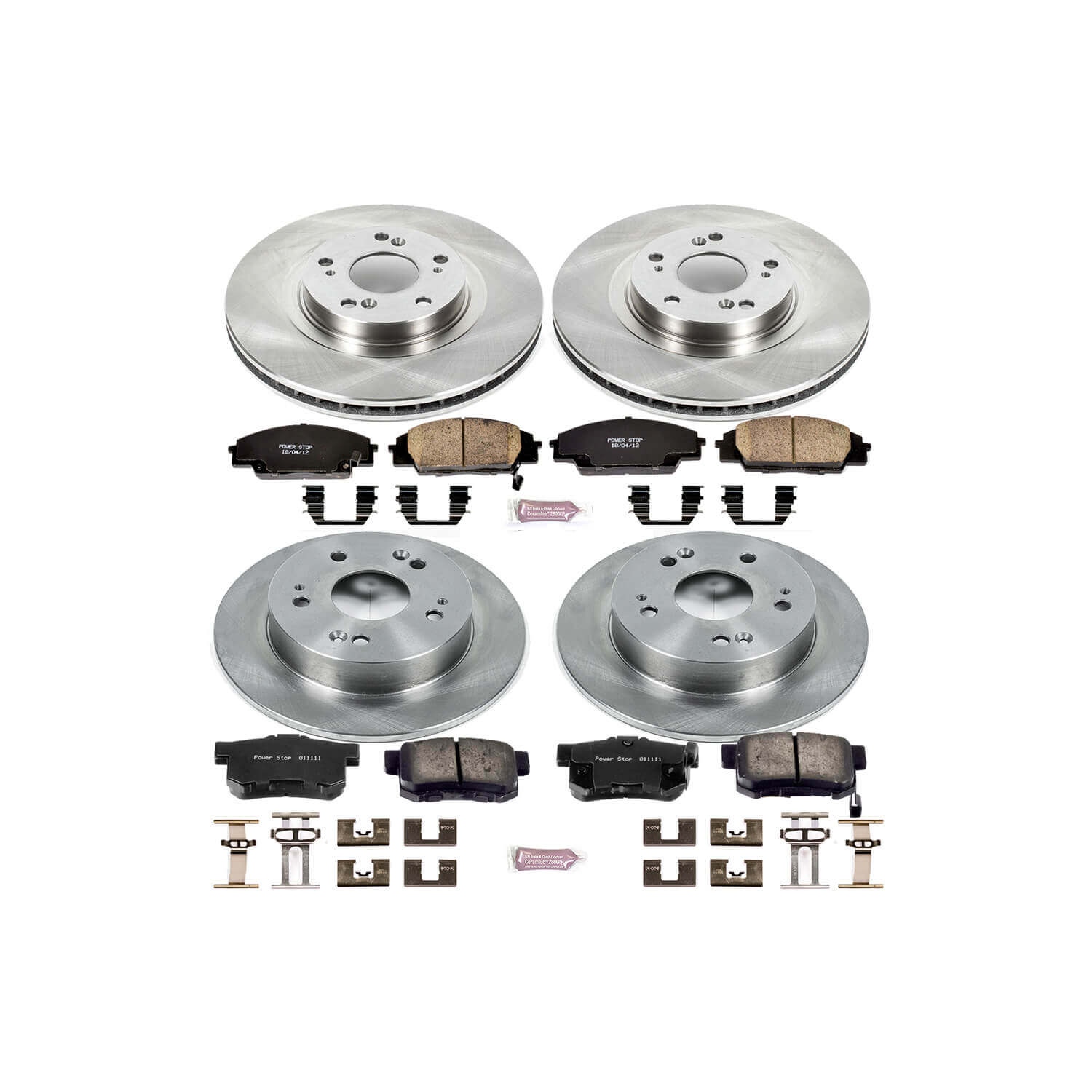 Power Stop KOE2440 Autospecialty - 1-Click Daily Driver Brake Kits (Front And Rear) for 2006-2011 Honda Civic product image