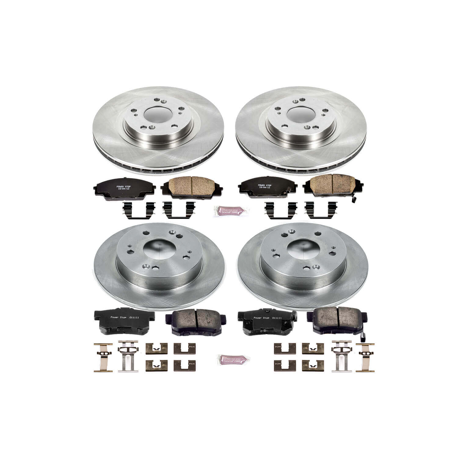 Power Stop KOE2441 Autospecialty - 1-Click Daily Driver Brake Kits (Front And Rear) for 2002-2006 Acura Rsx product image
