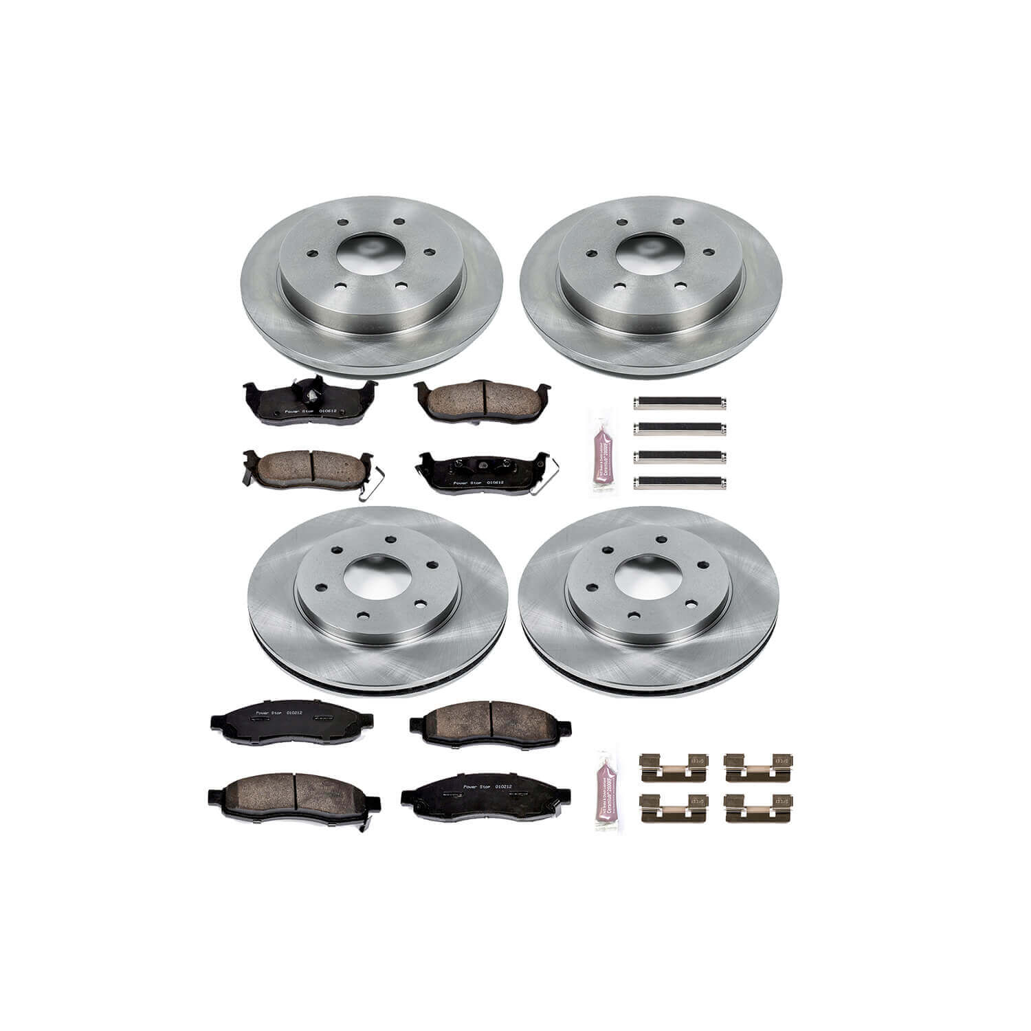 Power Stop KOE2443 Autospecialty - 1-Click Daily Driver Brake Kits (Front And Rear) for 2004-2005 Infiniti QX56 product image