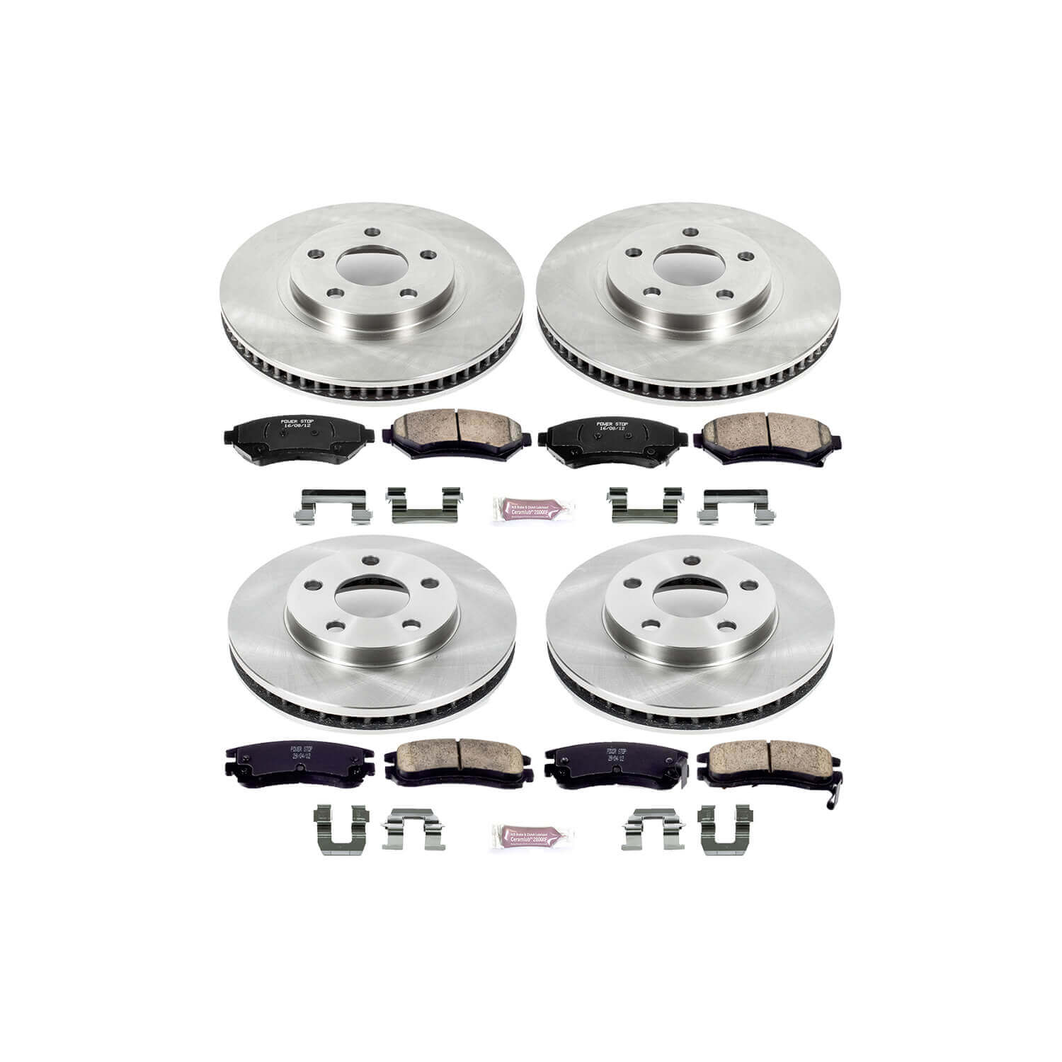 Power Stop KOE2556 Autospecialty - 1-Click Daily Driver Brake Kits (Front And Rear) for 2000-2005 Buick Lesabre product image