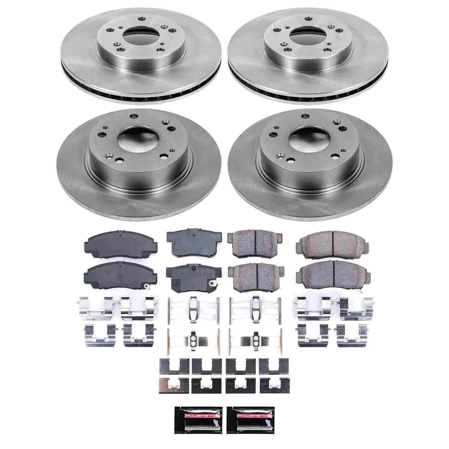 Power Stop KOE2557 Autospecialty - 1-Click Daily Driver Brake Kits (Front And Rear) for 2003-2007 Honda Accord product image