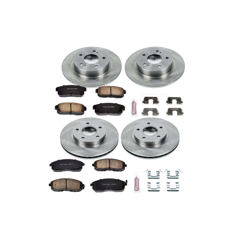 Power Stop KOE2703 Autospecialty - 1-Click Daily Driver Brake Kits (Front And Rear) for 2001 Infiniti I30 product image