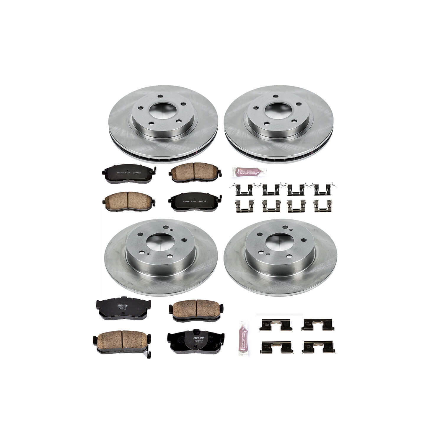 Power Stop KOE2704 Autospecialty - 1-Click Daily Driver Brake Kits (Front And Rear) for 1999-2001 Nissan Maxima product image