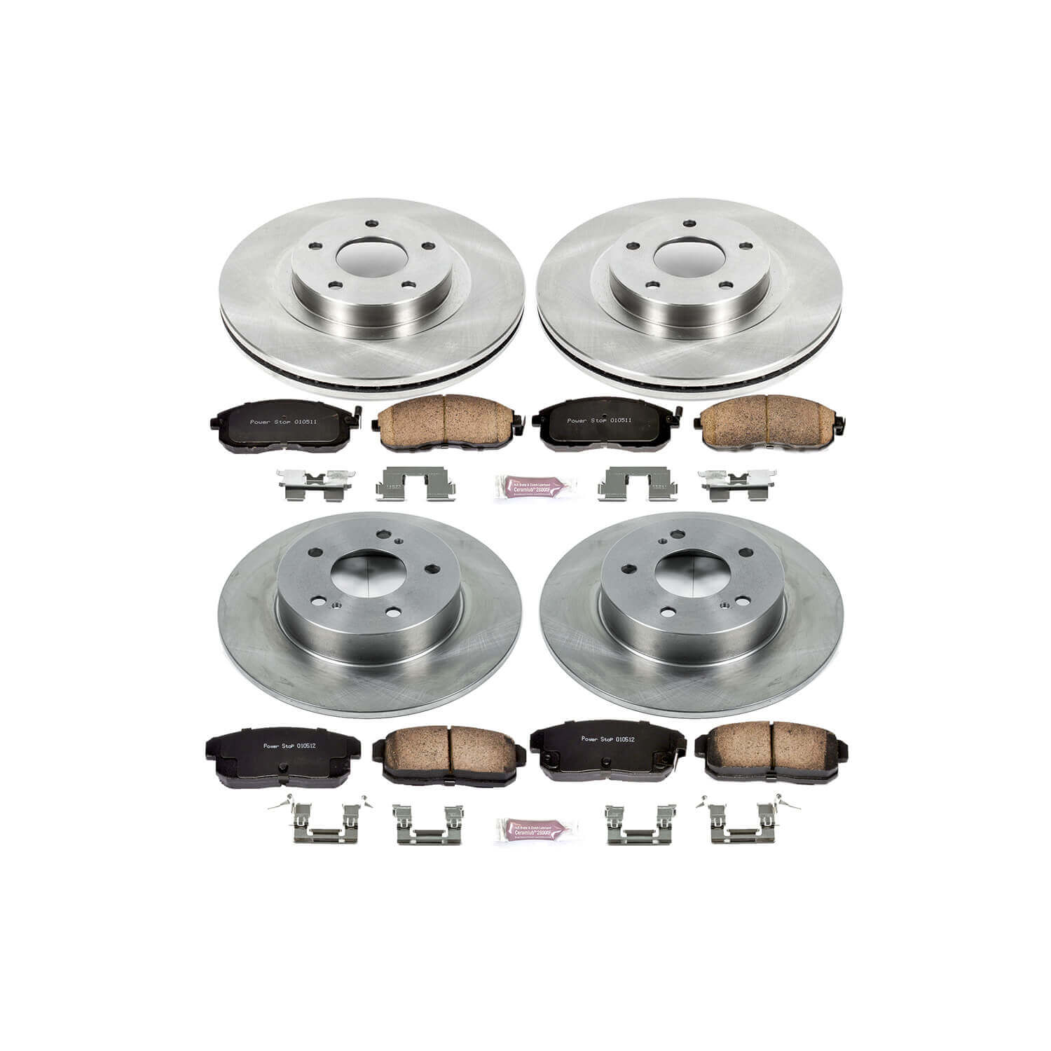 Power Stop KOE2706 Autospecialty - 1-Click Daily Driver Brake Kits (Front And Rear) for 2002-2004 Infiniti I35 product image