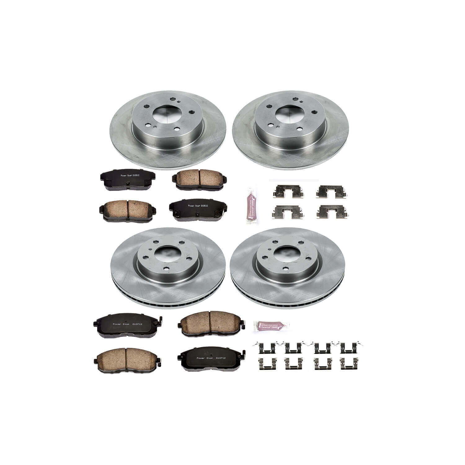 Power Stop KOE2710 Autospecialty - 1-Click Daily Driver Brake Kits (Front And Rear) for 2003-2005 Infiniti G35 product image