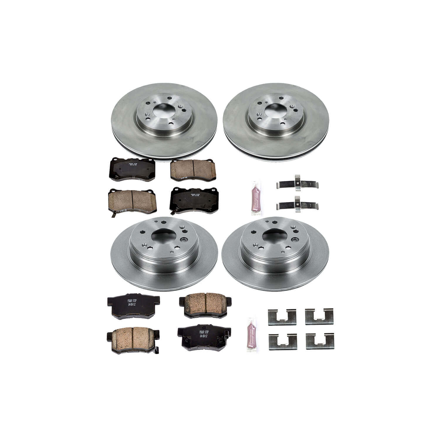Power Stop KOE2718 Autospecialty - 1-Click Daily Driver Brake Kits (Front And Rear) for 2004-2008 Acura Tl product image