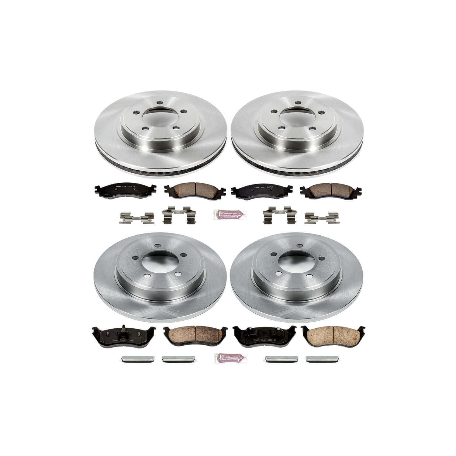 Power Stop KOE2721 Autospecialty - 1-Click Daily Driver Brake Kits (Front And Rear) for 2006 Mercury Mountaineer product image