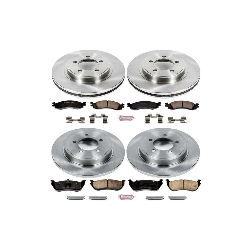Power Stop KOE2721 Autospecialty - 1-Click Daily Driver Brake Kits (Front And Rear) for 2006 Mercury Mountaineer product image