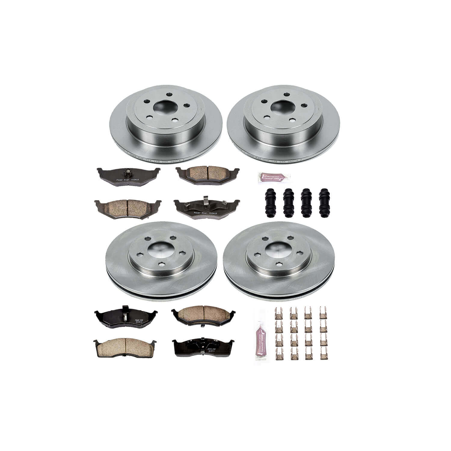 Power Stop KOE2734 Autospecialty - 1-Click Daily Driver Brake Kits (Front And Rear) for 2000-2005 Dodge Neon product image