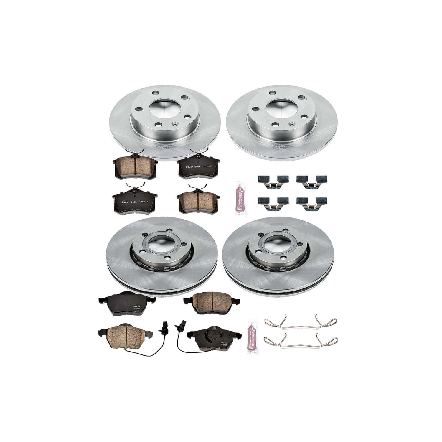 Power Stop KOE2741 Autospecialty - 1-Click Daily Driver Brake Kits (Front And Rear) for 2002-2006 Audi A4 product image