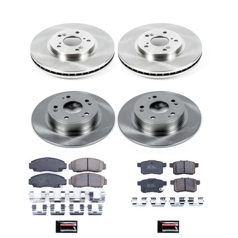 Power Stop KOE2742 Autospecialty - 1-Click Daily Driver Brake Kits (Front And Rear) for 2008-2010 Acura Tsx product image