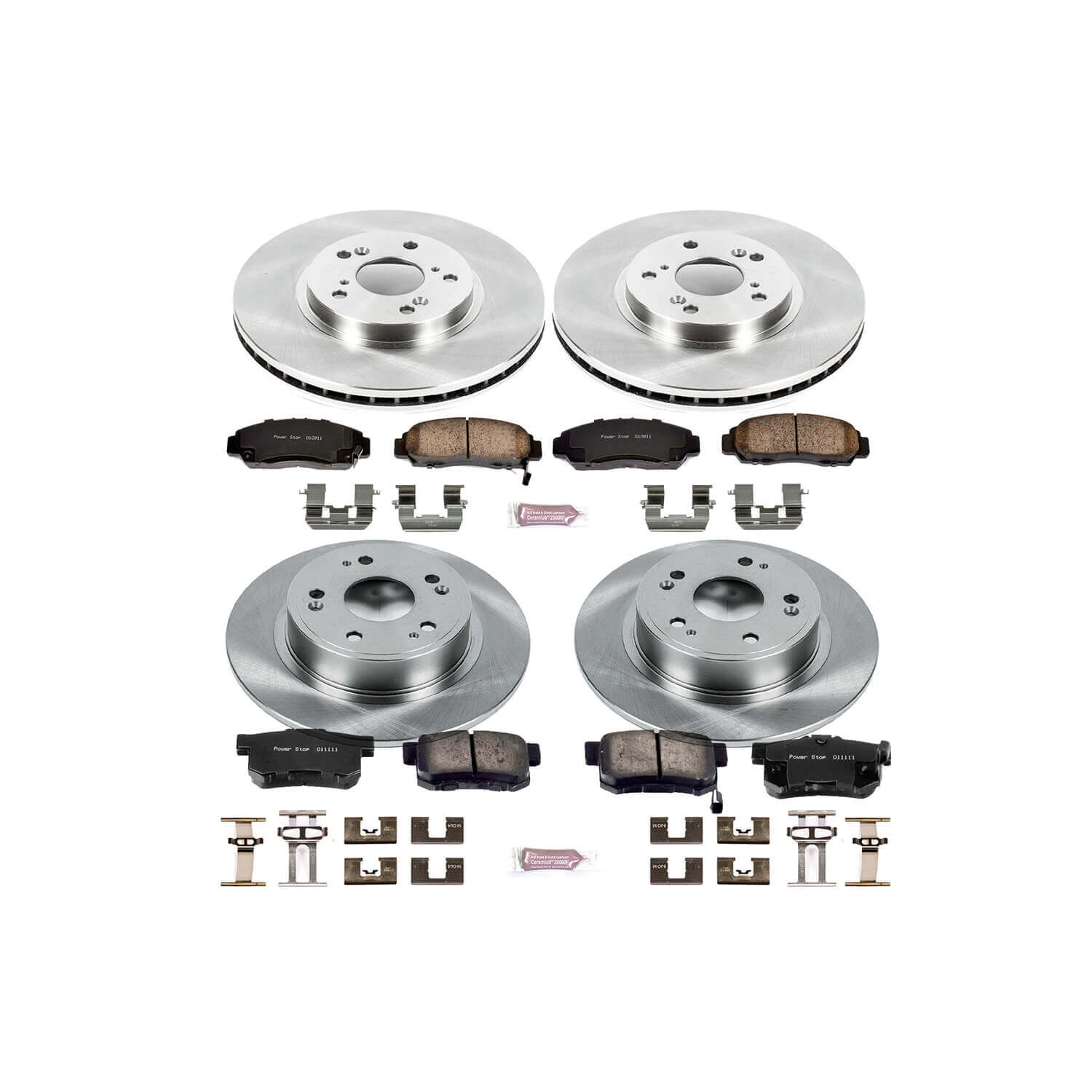 Power Stop KOE2743 Autospecialty - 1-Click Daily Driver Brake Kits (Front And Rear) for 2006-2007 Honda Accord product image
