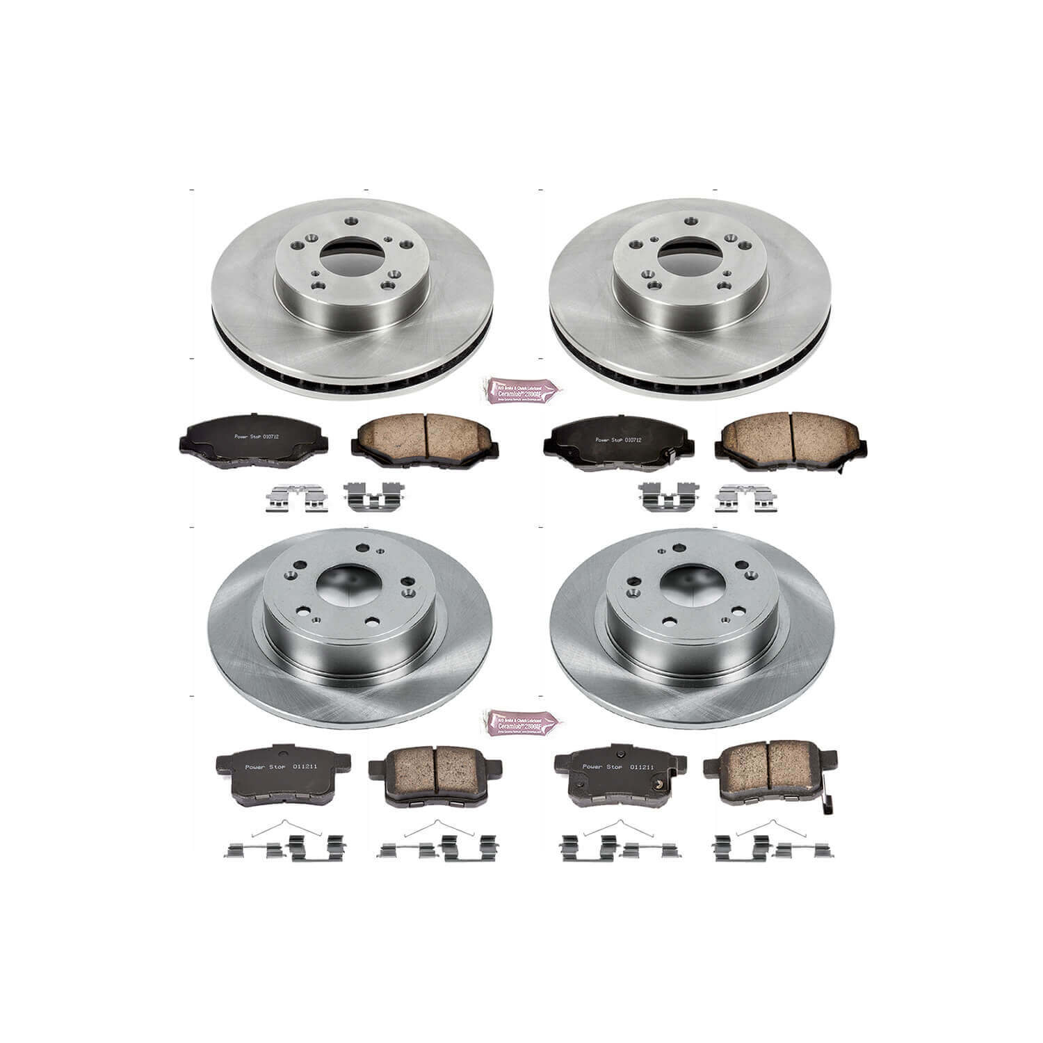 Power Stop KOE2744 Autospecialty - 1-Click Daily Driver Brake Kits (Front And Rear) for 2008-2010 Honda Accord product image