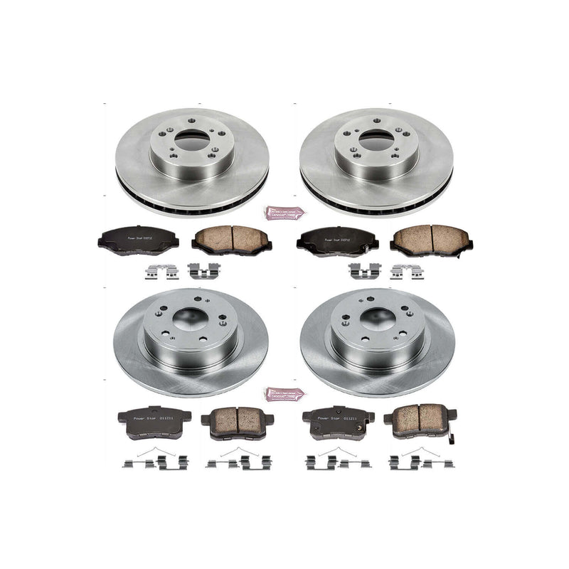 Power Stop KOE2744 Autospecialty - 1-Click Daily Driver Brake Kits (Front And Rear) for 2008-2010 Honda Accord product image