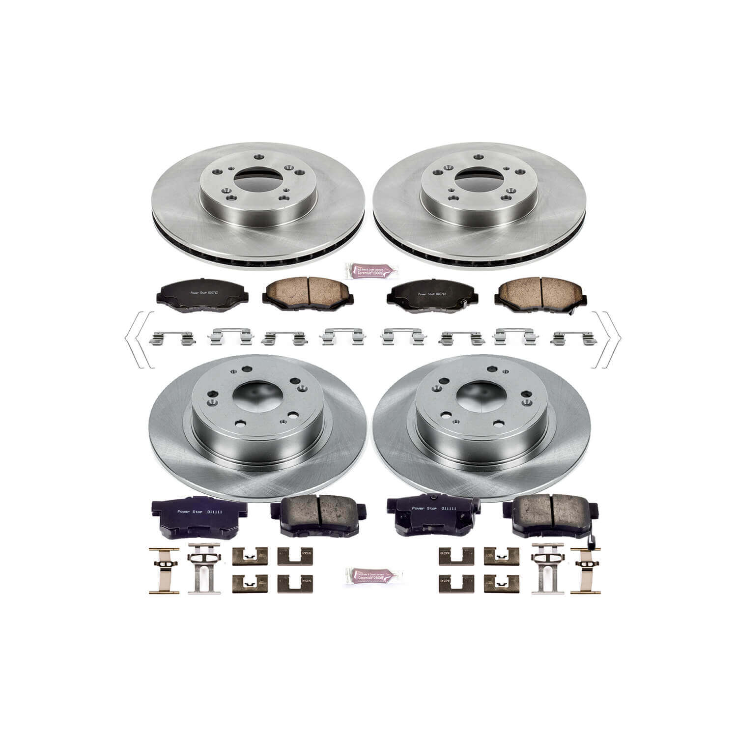 Power Stop KOE2745 Autospecialty - 1-Click Daily Driver Brake Kits (Front And Rear) for 2005 Honda Accord product image
