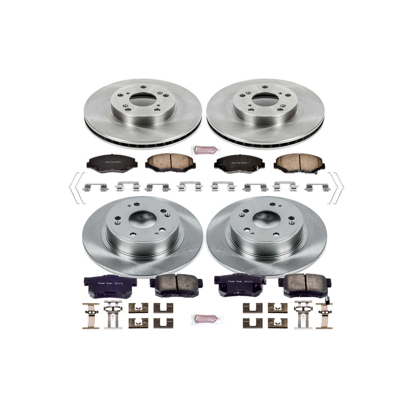 Power Stop KOE2745 Autospecialty - 1-Click Daily Driver Brake Kits (Front And Rear) for 2005 Honda Accord product image