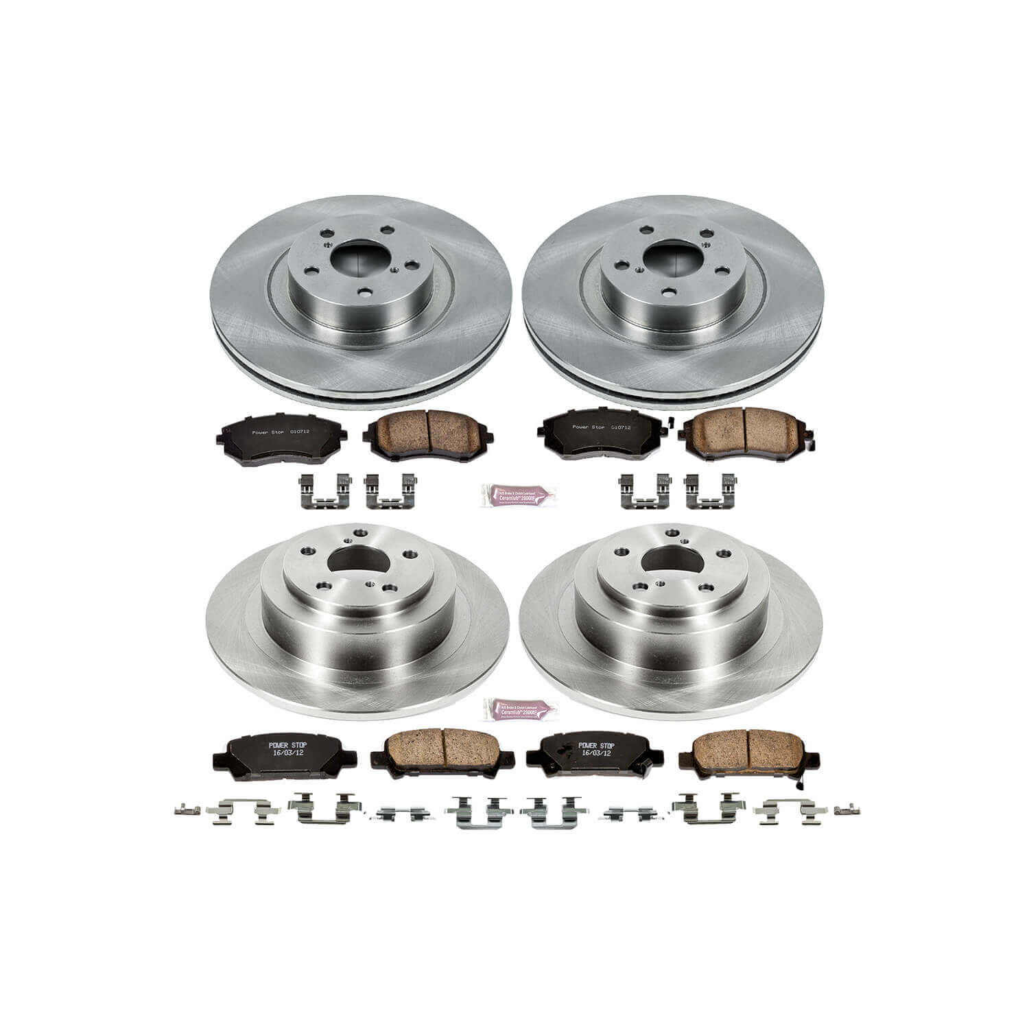 Power Stop KOE2748 Autospecialty - 1-Click Daily Driver Brake Kits (Front And Rear) for 2004-2006 Subaru Baja product image