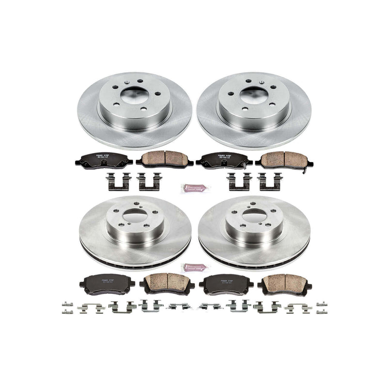 Power Stop KOE2749 Autospecialty - 1-Click Daily Driver Brake Kits (Front And Rear) for 2000-2002 Subaru Legacy product image