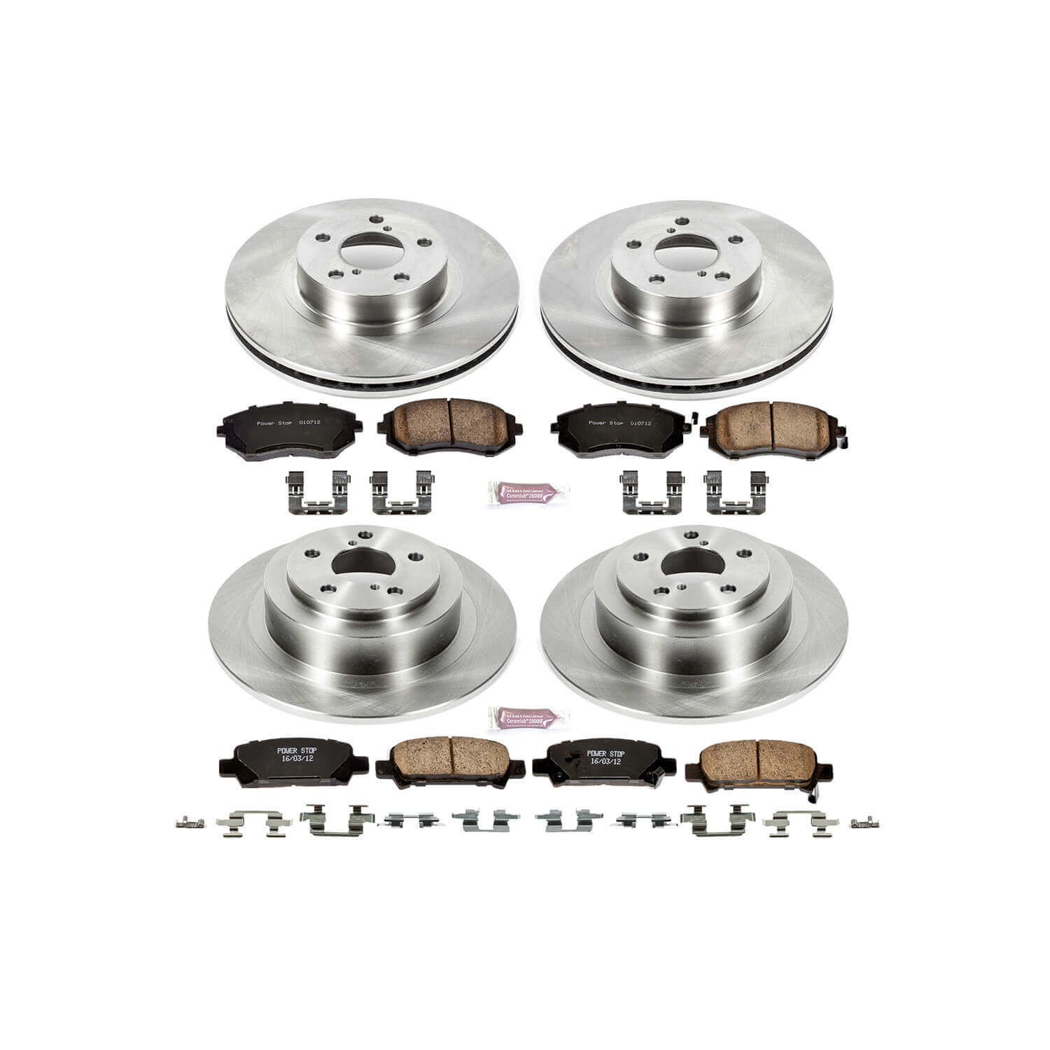 Power Stop KOE2750 Autospecialty - 1-Click Daily Driver Brake Kits (Front And Rear) for 2002-2004 Subaru Legacy product image