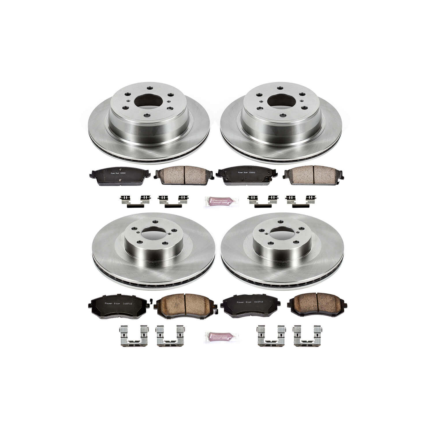 Power Stop KOE2751 Autospecialty - 1-Click Daily Driver Brake Kits (Front And Rear) for 2002-2006 Subaru Baja product image