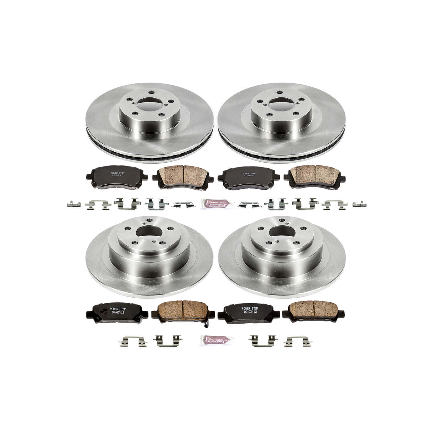 Power Stop KOE2752 Autospecialty - 1-Click Daily Driver Brake Kits (Front And Rear) for 2001-2002 Subaru Legacy product image