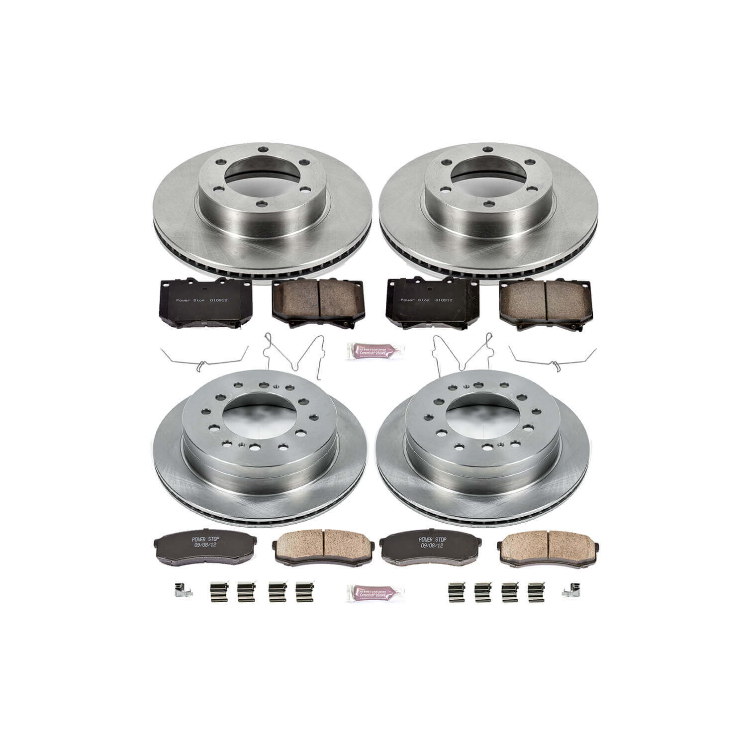 Power Stop KOE2756 Autospecialty - 1-Click Daily Driver Brake Kits (Front And Rear) for 2001-2002 Toyota Sequoia product image