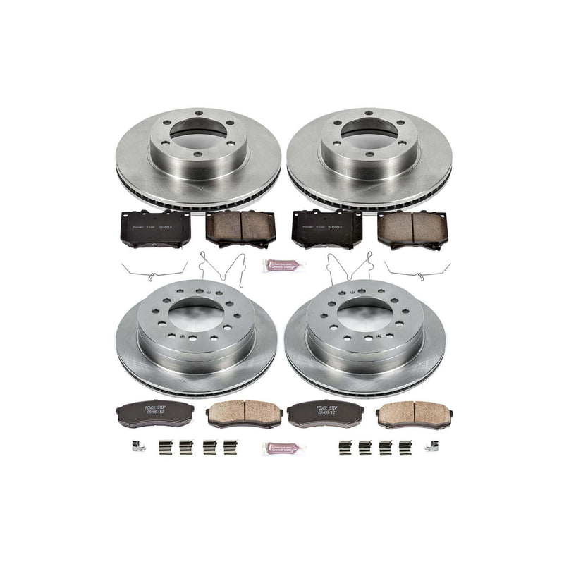 Power Stop KOE2756 Autospecialty - 1-Click Daily Driver Brake Kits (Front And Rear) for 2001-2002 Toyota Sequoia product image