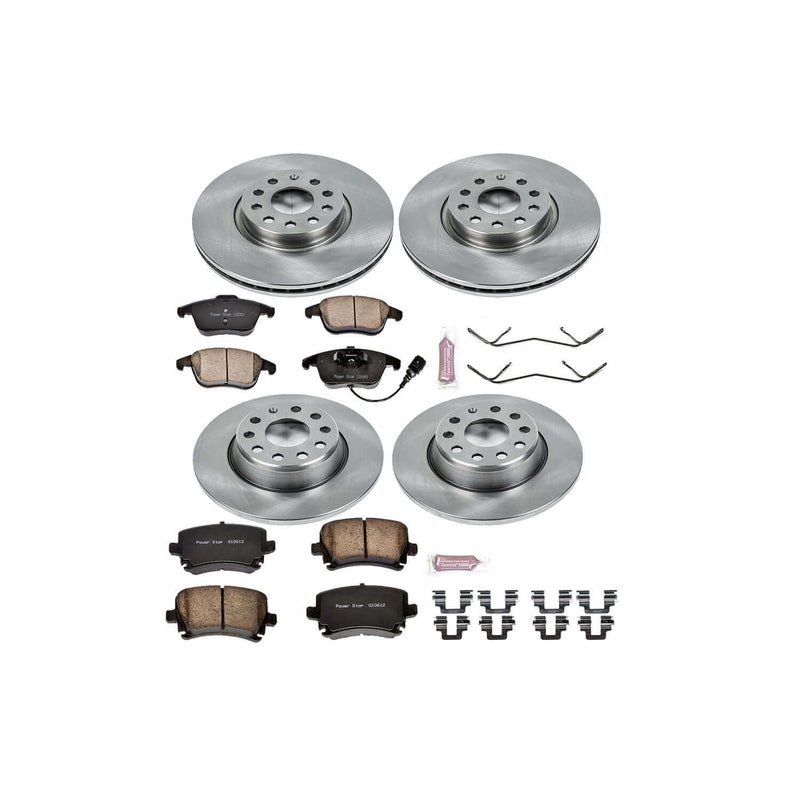 Power Stop KOE2757 Autospecialty - 1-Click Daily Driver Brake Kits (Front And Rear) for 2009-2010 Volkswagen Tiguan product image