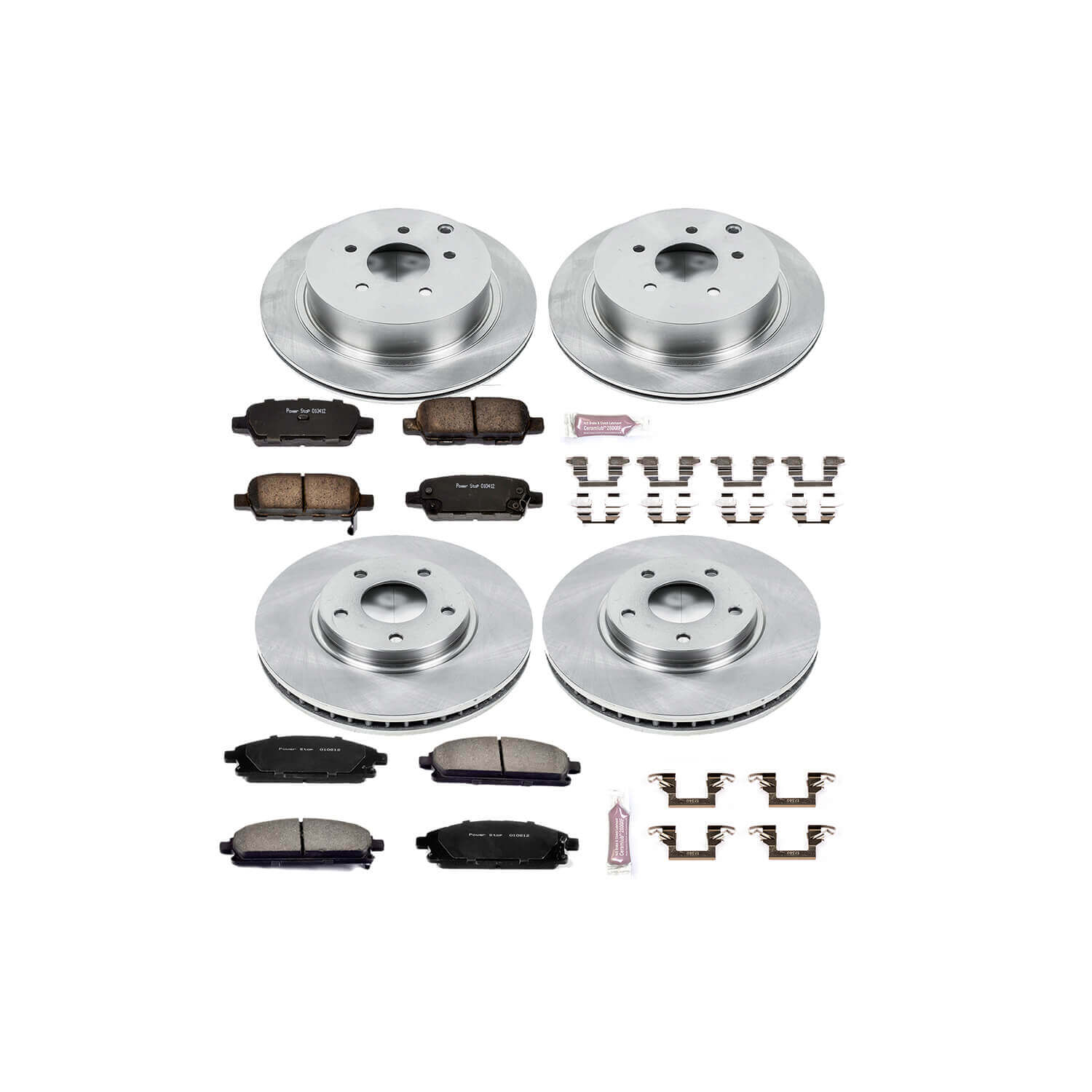 Power Stop KOE2766 Autospecialty - 1-Click Daily Driver Brake Kits (Front And Rear) for 2004-2009 Nissan Quest product image