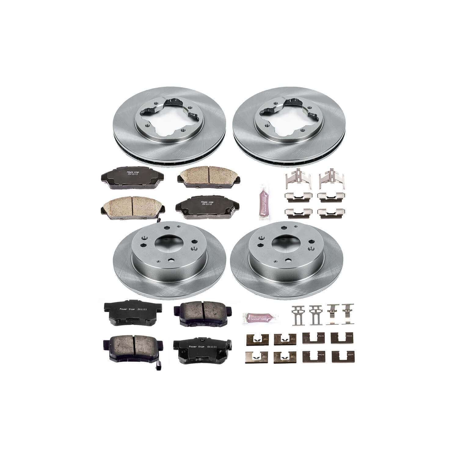 Power Stop KOE2773 Autospecialty - 1-Click Daily Driver Brake Kits (Front And Rear) for 1991-1993 Honda Accord product image