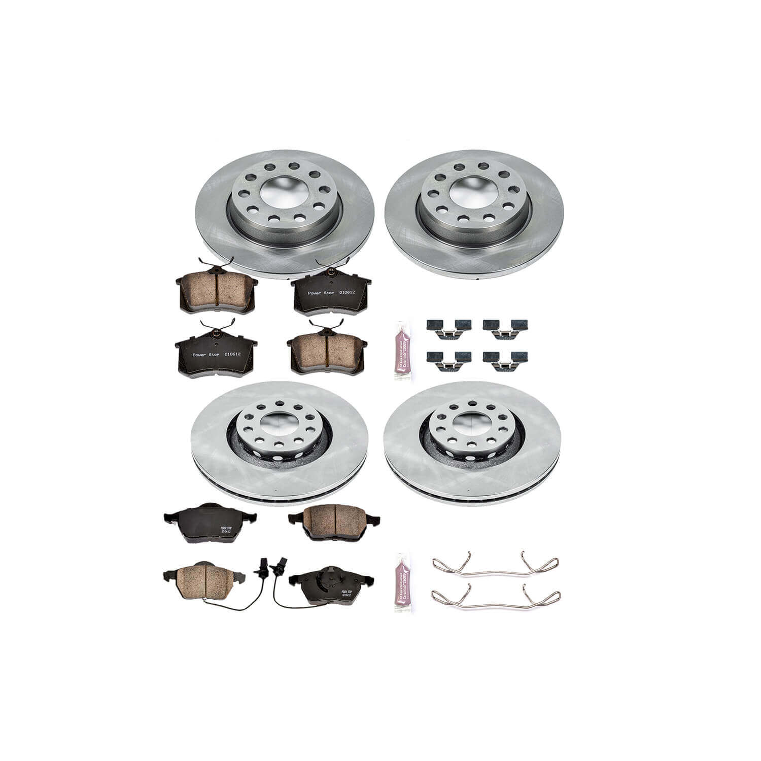 Power Stop KOE2777 Autospecialty - 1-Click Daily Driver Brake Kits (Front And Rear) for 2002-2006 Audi A4 product image