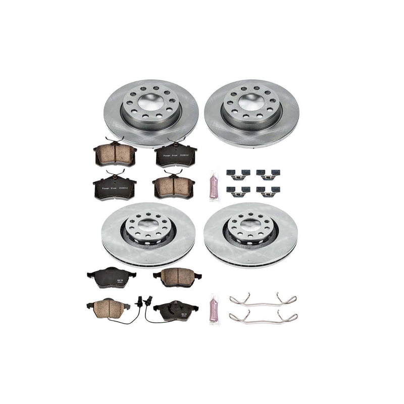 Power Stop KOE2777 Autospecialty - 1-Click Daily Driver Brake Kits (Front And Rear) for 2002-2006 Audi A4 product image
