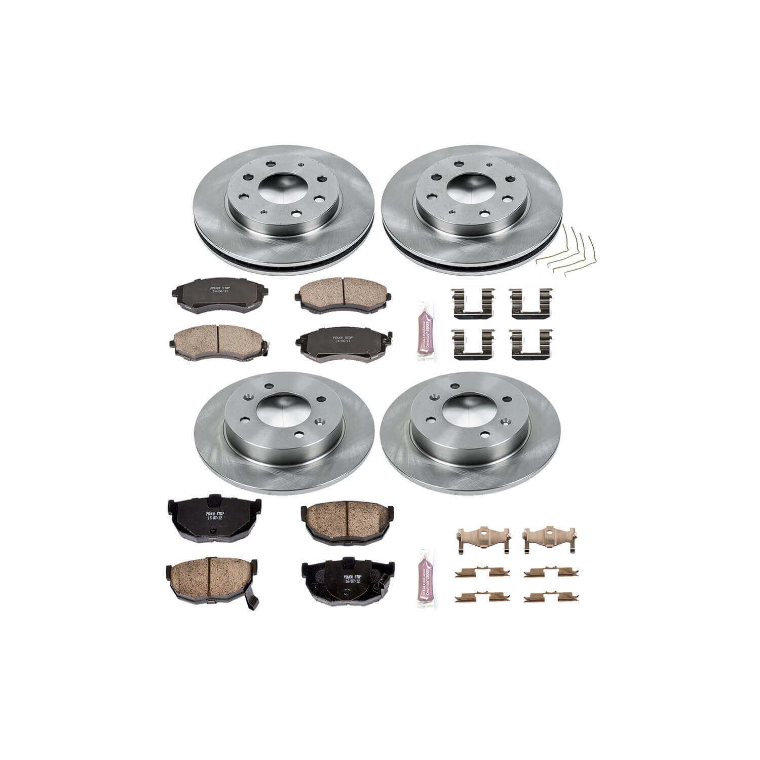 Power Stop KOE2778 Autospecialty - 1-Click Daily Driver Brake Kits (Front And Rear) for 1998-2006 Hyundai Elantra product image