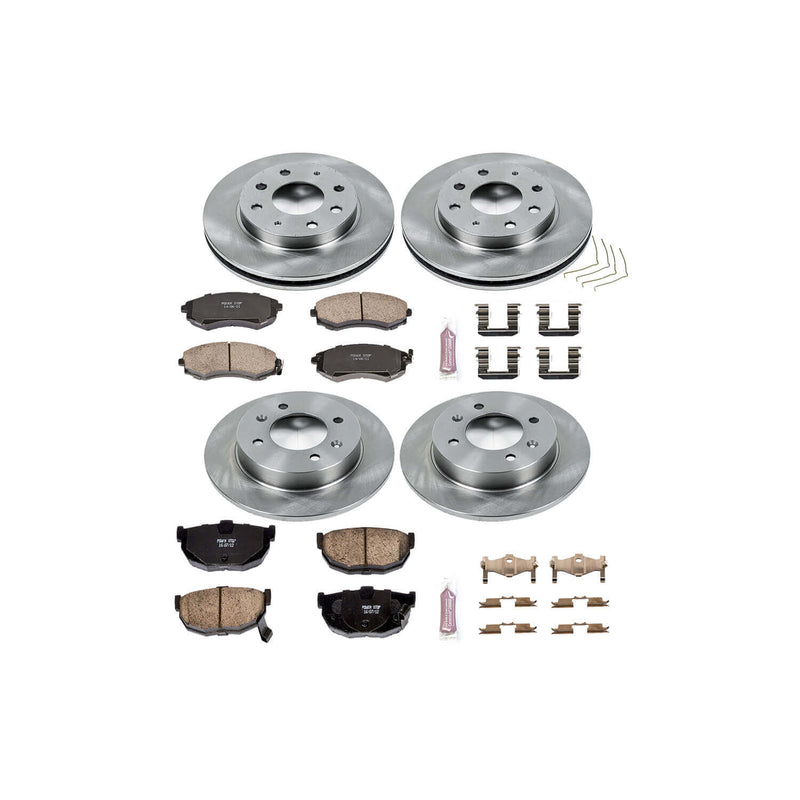 Power Stop KOE2778 Autospecialty - 1-Click Daily Driver Brake Kits (Front And Rear) for 1998-2006 Hyundai Elantra product image