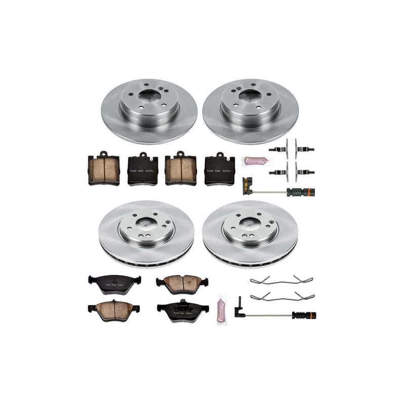 Power Stop KOE2790 Autospecialty - 1-Click Daily Driver Brake Kits (Front And Rear) for 2001-2002 Mercedes-Benz E430 product image