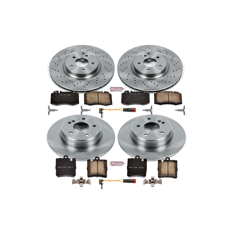 Power Stop KOE2791 Autospecialty - 1-Click Daily Driver Brake Kits (Front And Rear) for 2003-2005 Mercedes-Benz C230 product image