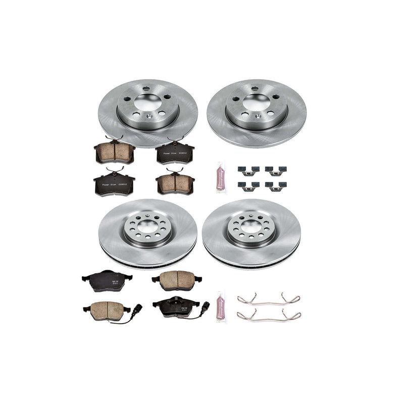 Power Stop KOE2795 Autospecialty - 1-Click Daily Driver Brake Kits (Front And Rear) for 2000-2006 Audi TT Quattro product image