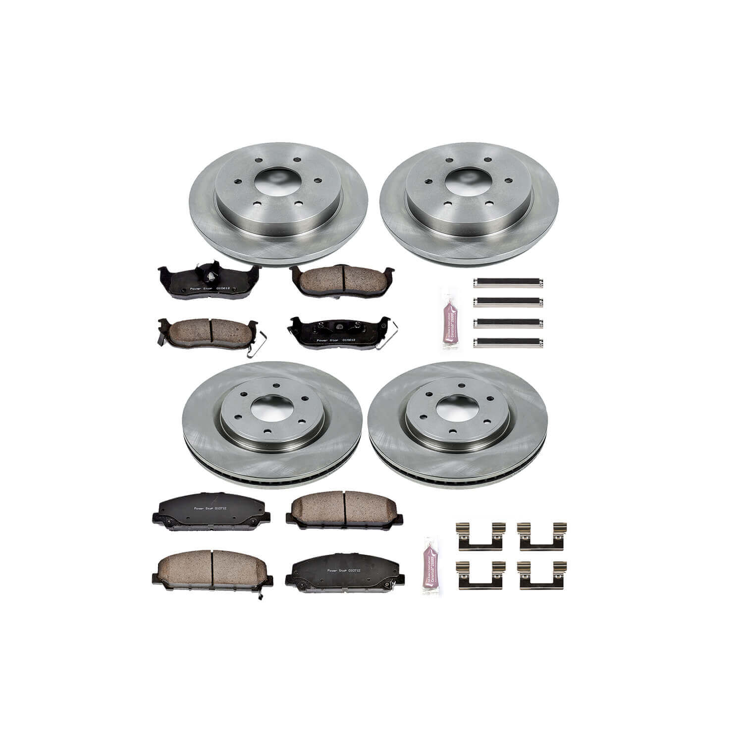 Power Stop KOE2804 Autospecialty - 1-Click Daily Driver Brake Kits (Front And Rear) for 2006-2007 Infiniti QX56 product image