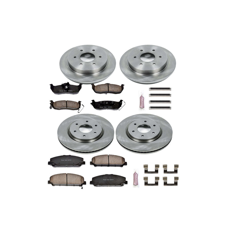 Power Stop KOE2804 Autospecialty - 1-Click Daily Driver Brake Kits (Front And Rear) for 2006-2007 Infiniti QX56 product image